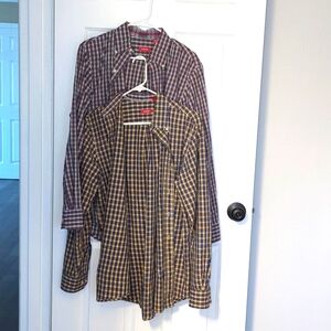 Men's Checkered Jacket (2 pack)- Yellow and Blue And Red/Green/White